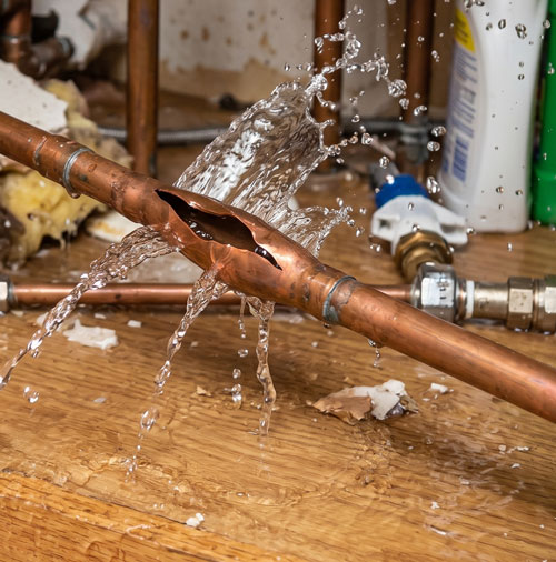 burst pipe